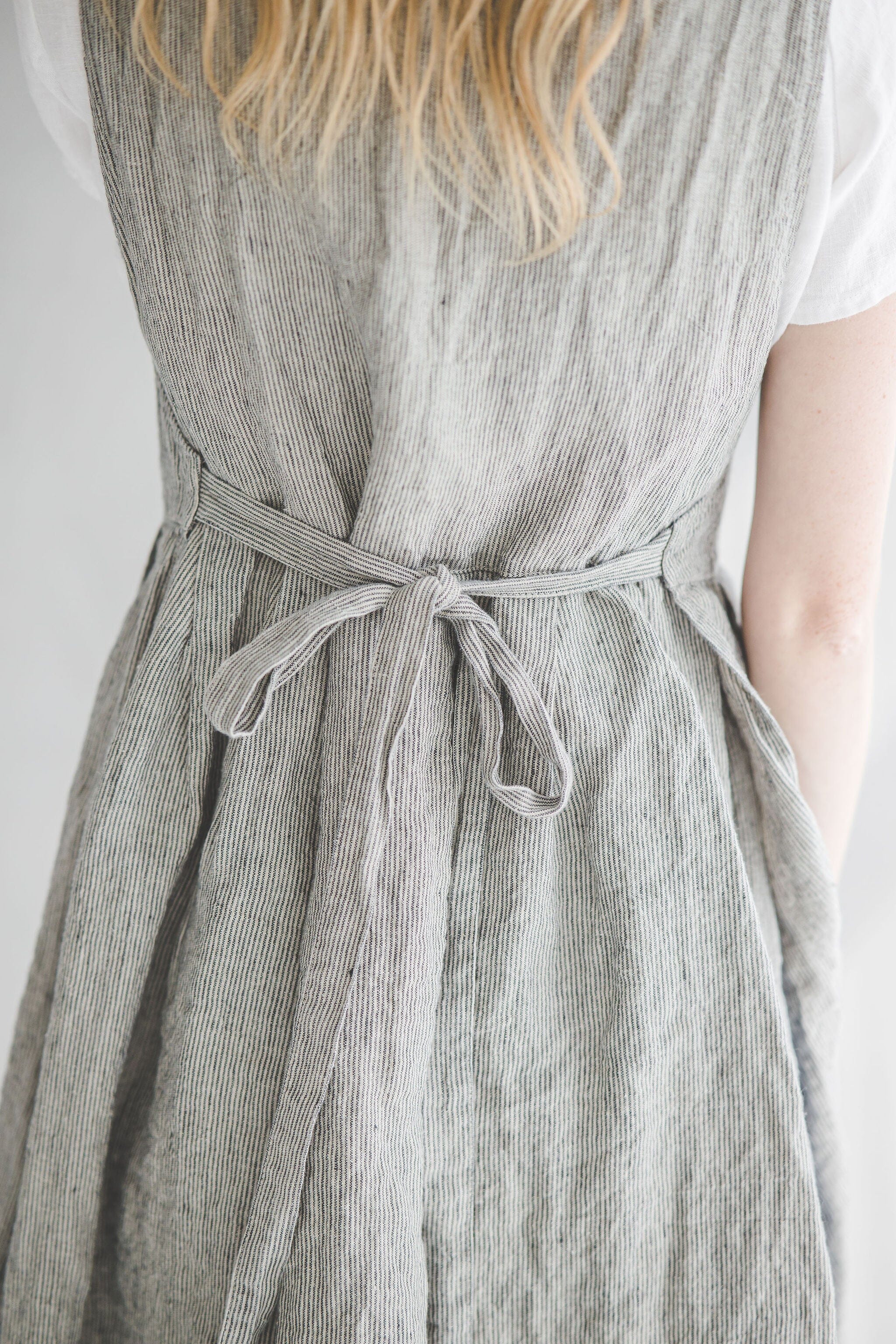 Striped Pinafore Apron Dress Old Linen Mill Striped Pinafore Apron Dress Old Linen Mill