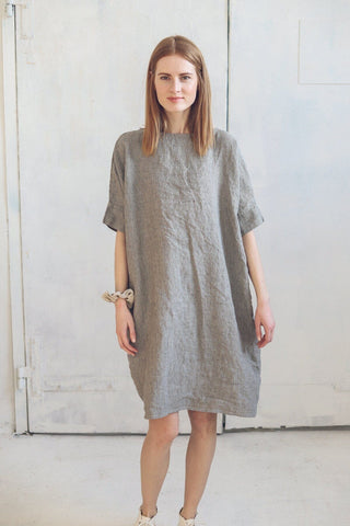 Striped Summer Linen Dress Old Linen Mill 