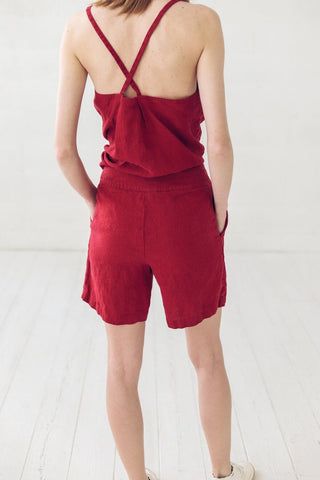 Stylish Summer Cross Back Linen Top Old Linen Mill 
