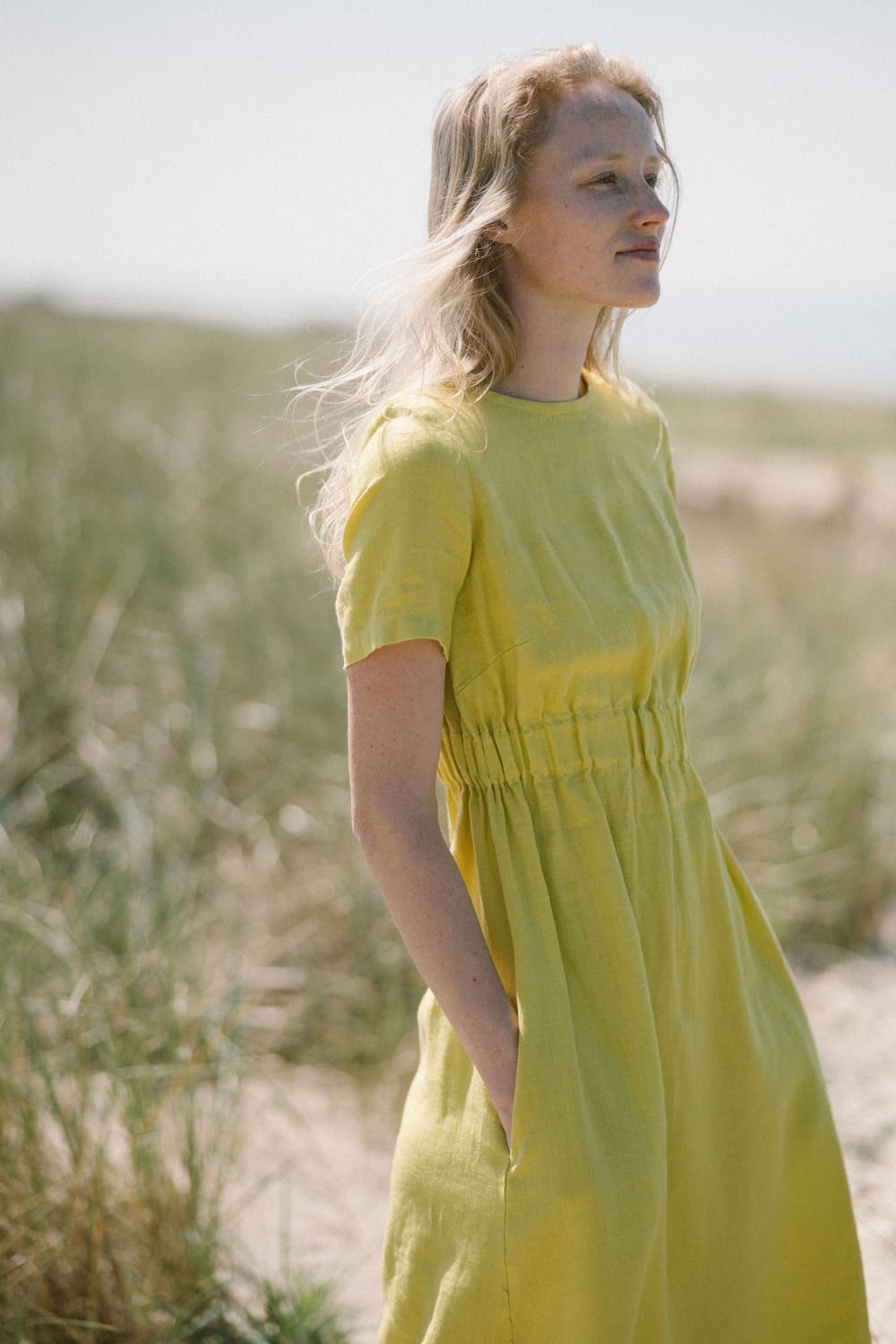 Summer Linen Dress with Short Sleeves – Old Linen Mill