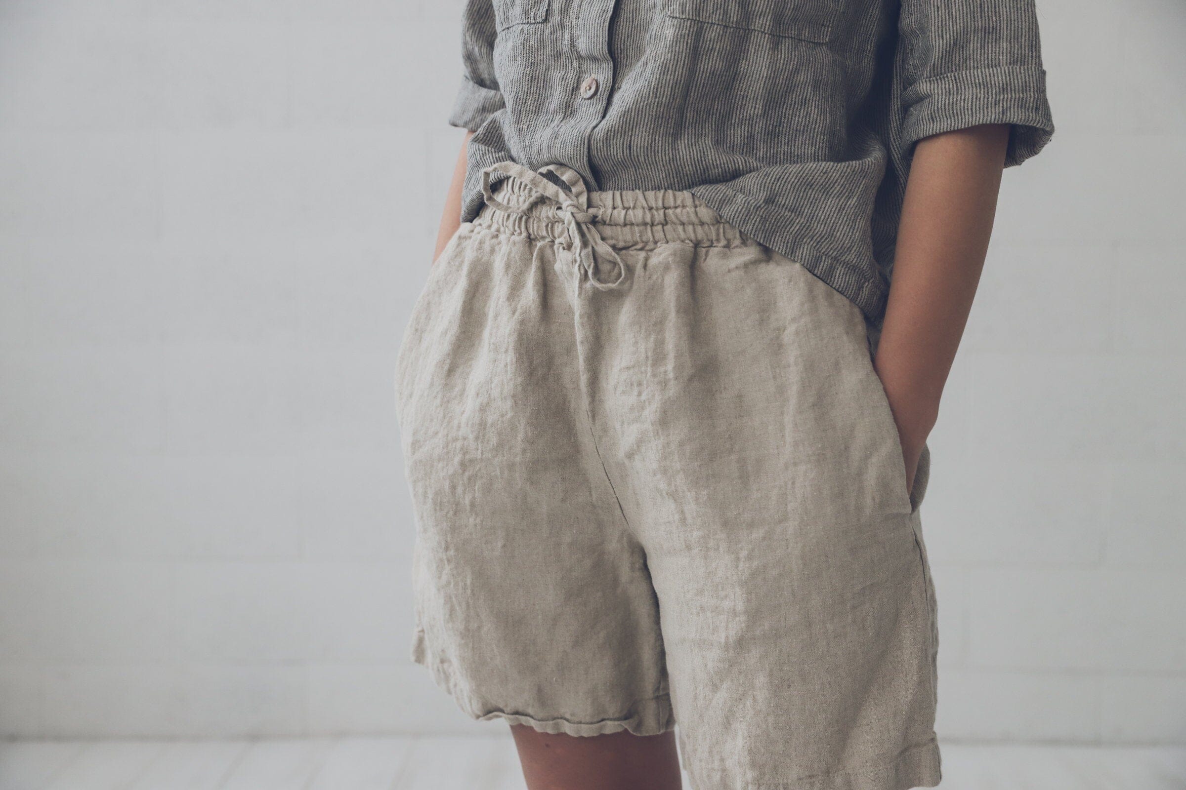 Summer Linen Shorts for Women Old Linen Mill 