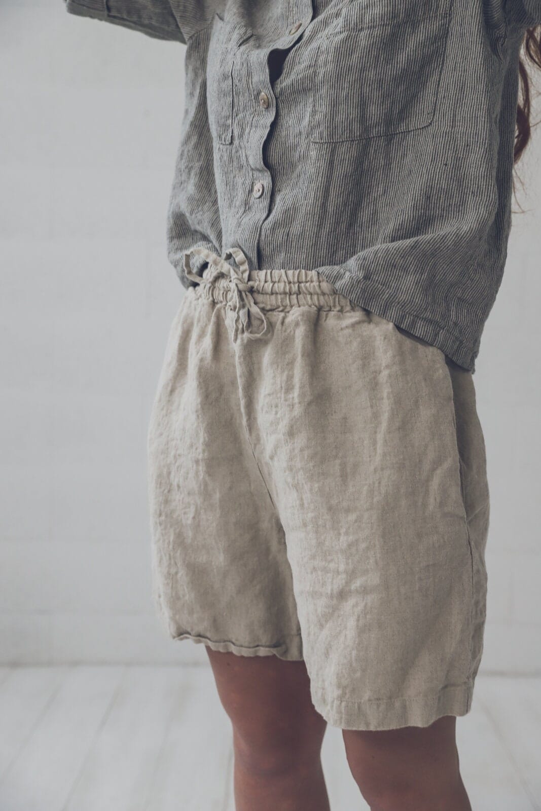 Summer Linen Shorts for Women Old Linen Mill 