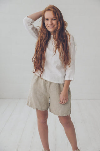 Summer Linen Shorts for Women Old Linen Mill 