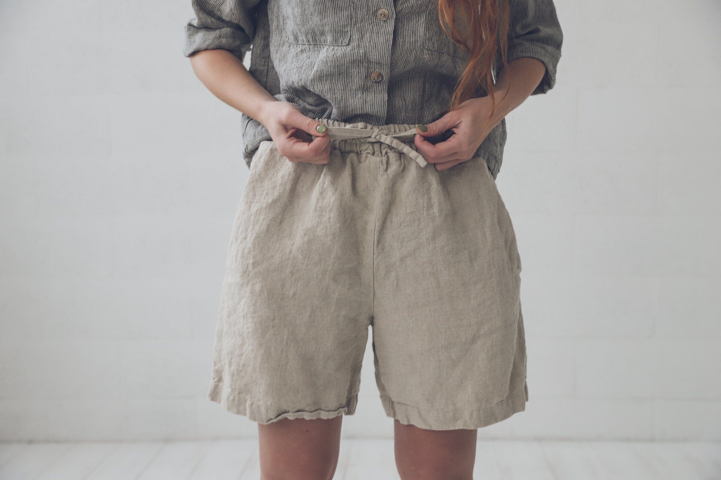 Summer Linen Shorts for Women Old Linen Mill 