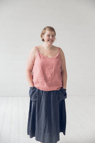 Summer Linen Sleeveless Blouse Old Linen Mill 