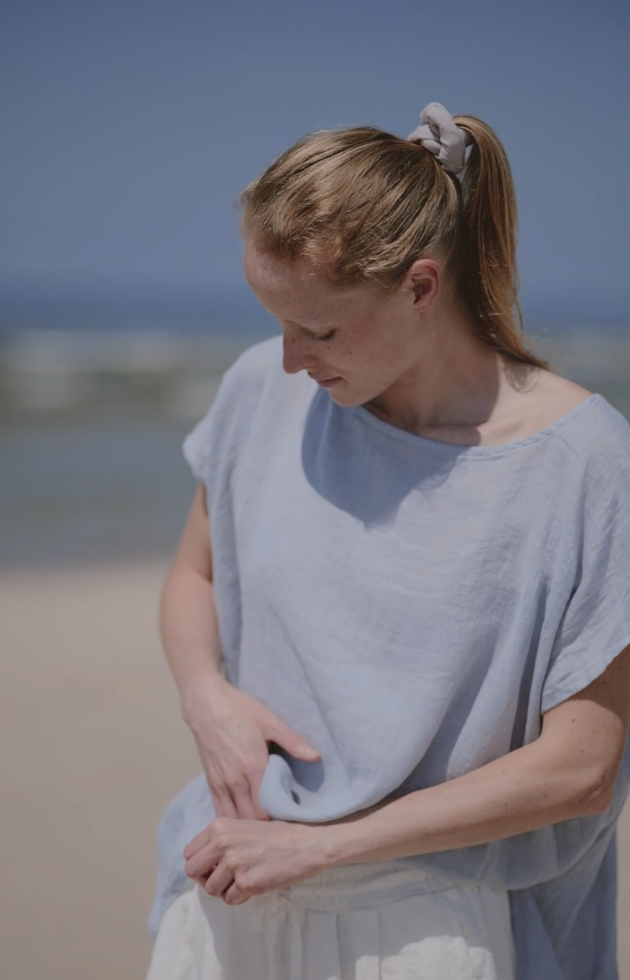Summer Linen Top, Oversize Linen Blouse (Copy) Old Linen Mill