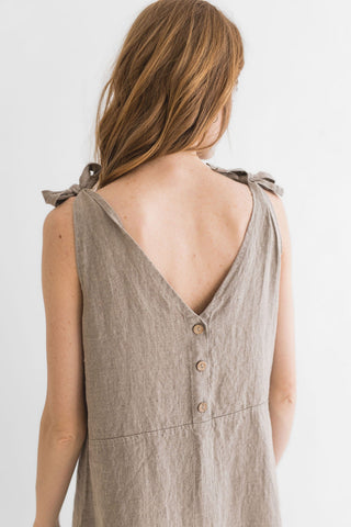 Summer Maxi Linen Strap Dress Old Linen Mill 