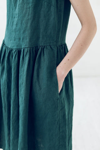 Swing Linen Dress with Pockets Old Linen Mill 