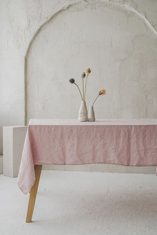 Table Linen Handmade Decor Gift Old Linen Mill Honey Gold 140 x 170 cm; 55.1" x 67" 