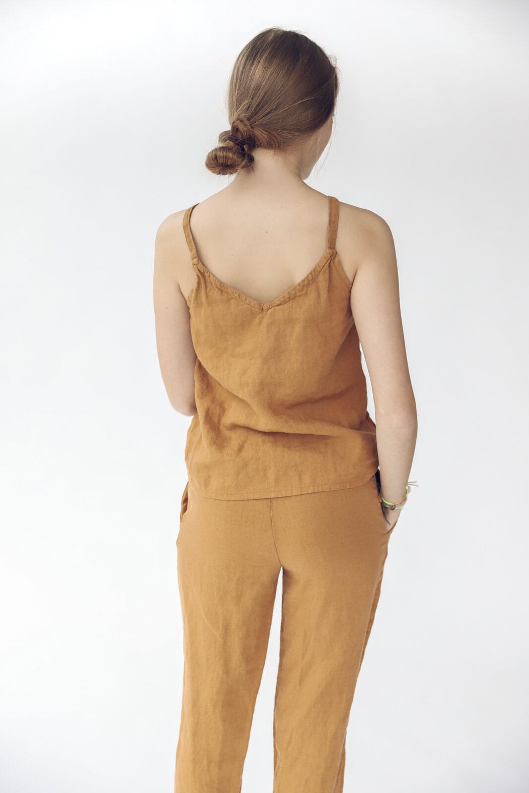 Tie Up Linen Pants for Women Old Linen Mill 