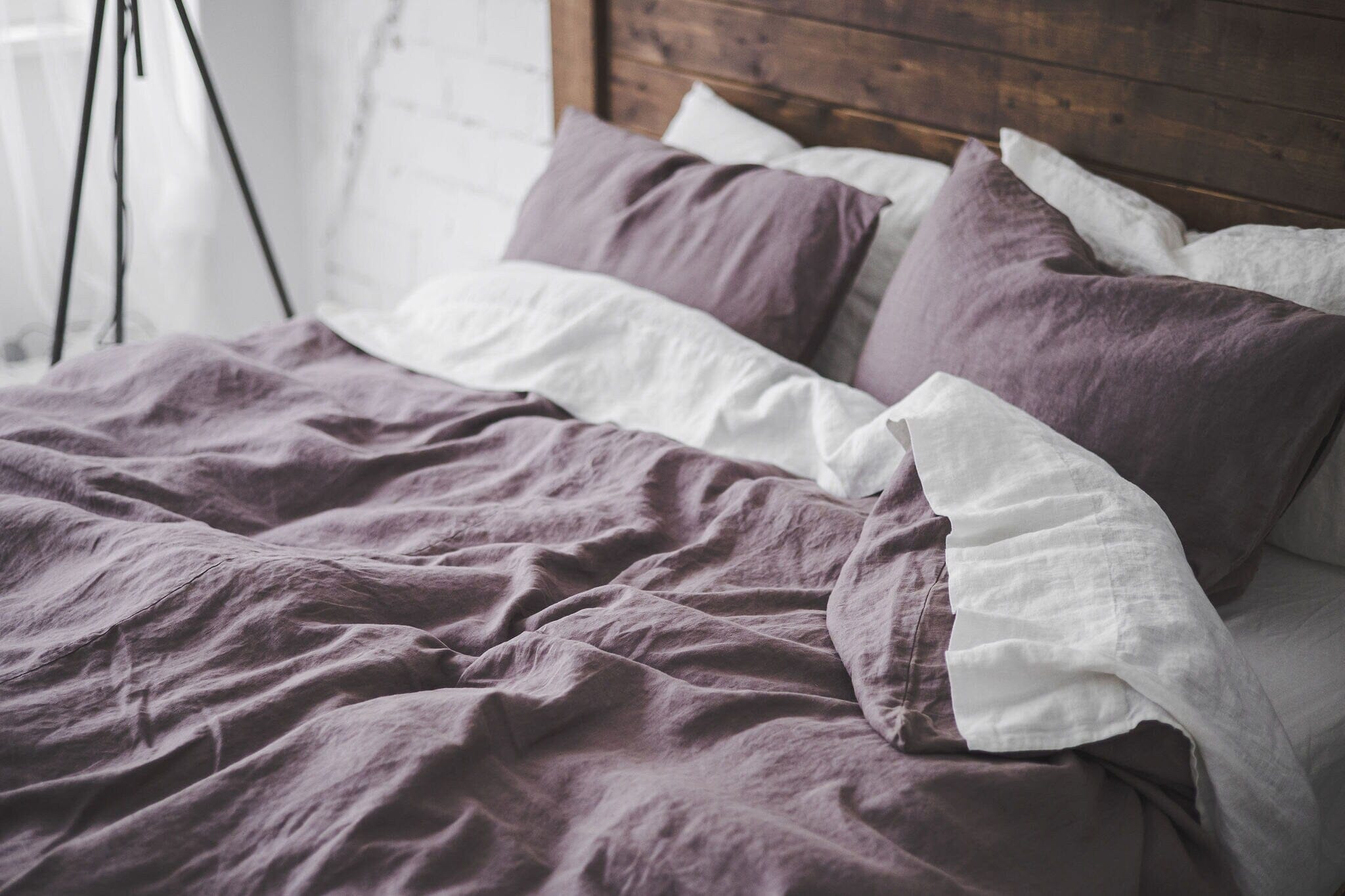 Violet Ash Soft Wash Bed Linen Gift Set Old Linen Mill 