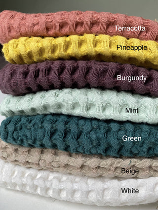 Waffle Linen Cotton Bathrobe BATH02 Old Linen Mill