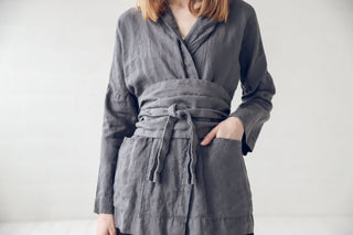 Wide Long Linen Belt Accessory Old Linen Mill 