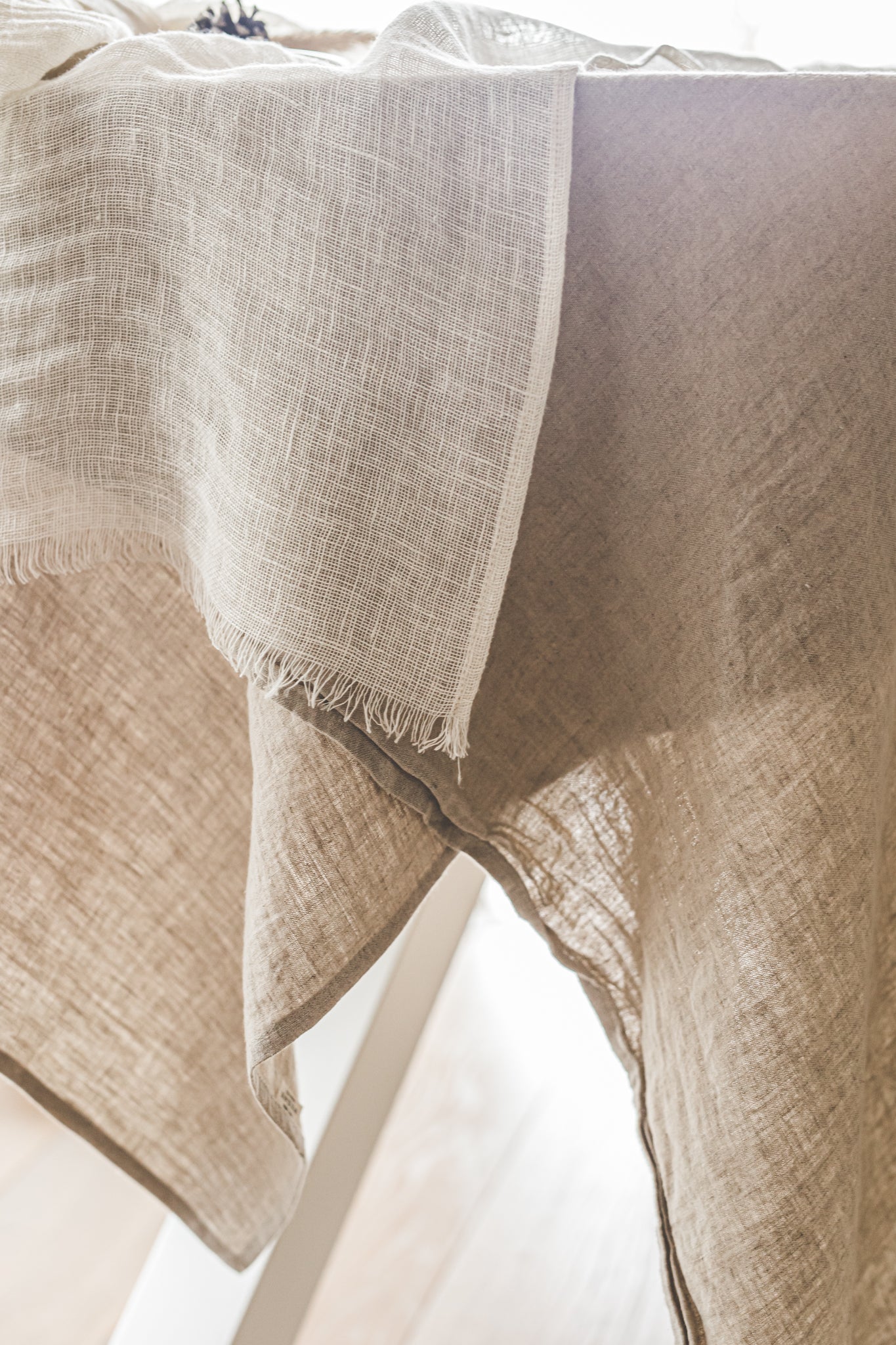 Wide Natural Linen Tablecloth Tablecloth Old Linen Mill