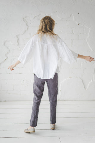 Wide Sleeves Linen Shirt Old Linen Mill 