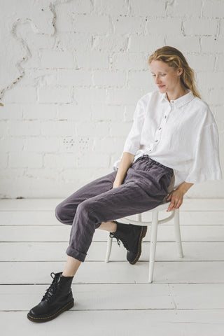 Wide Sleeves Linen Shirt Old Linen Mill 