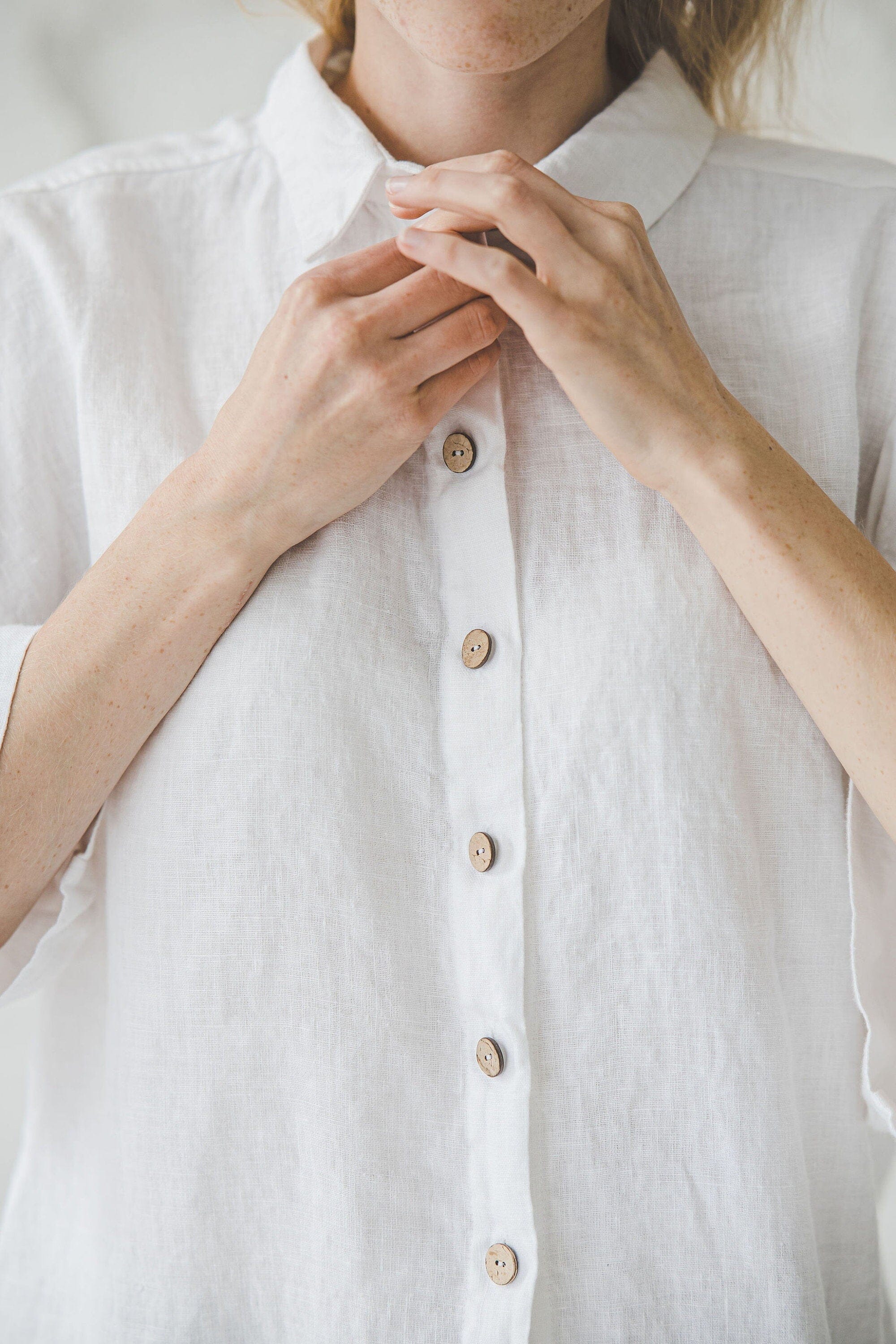 Wide Sleeves Linen Shirt Old Linen Mill 