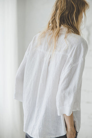 Wide Sleeves Linen Shirt Old Linen Mill 