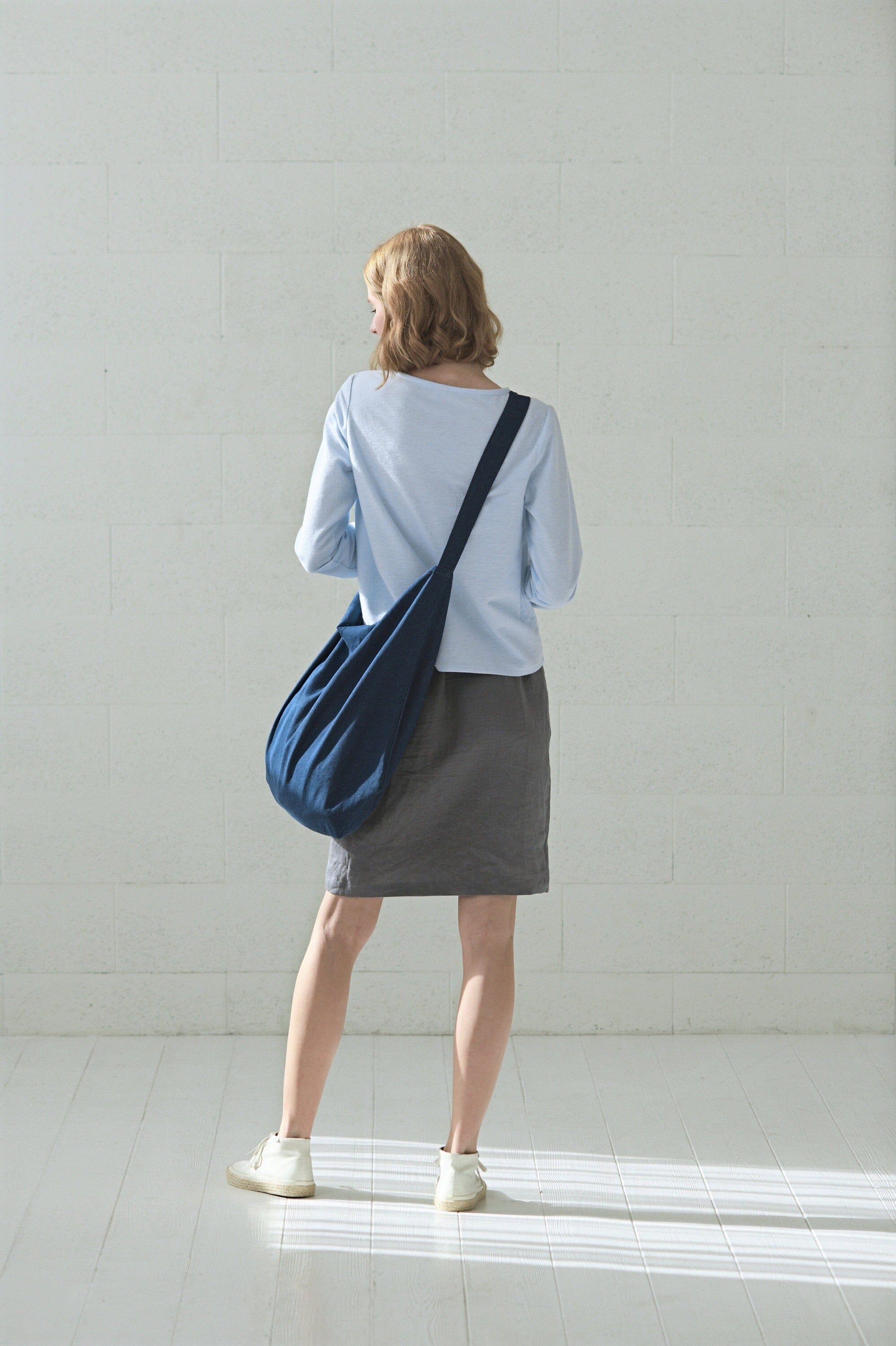 Wrap Linen Midi Skirt Old Linen Mill 